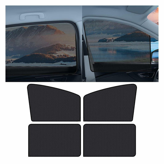 Car Side Window Sun Shade Magnetic Blackout Curtain UV Protection 2pcs
