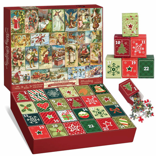 WinnerWhy Advent Calendar 2024 Vintage Christmas Jigsaw Puzzle 1000pcs