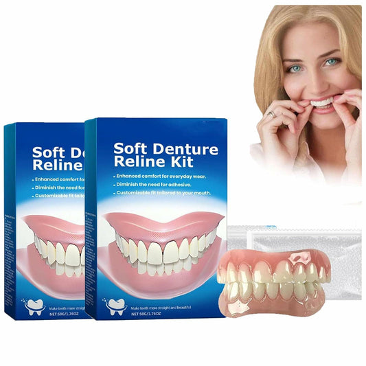 Greatfit Denture Silicone Reline Kit Soft 2pcs for Men and Women
