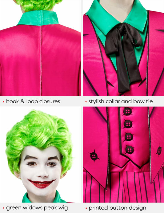 Rubies DC Batman Classic 1966 Joker Costume Kids Boy Large Size L