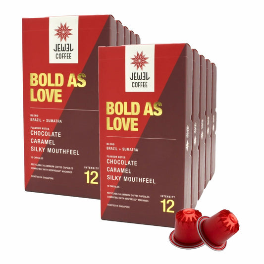 Jewel Coffee Bold As Love Blend Arabica Pods Intensity 12 Medium Roast 100ct