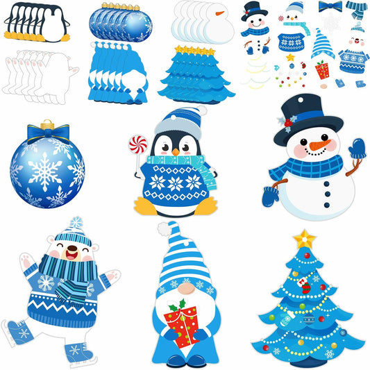 Zhanmai Winter Crafts Kit DIY Ornaments Christmas Stickers 36 Sets