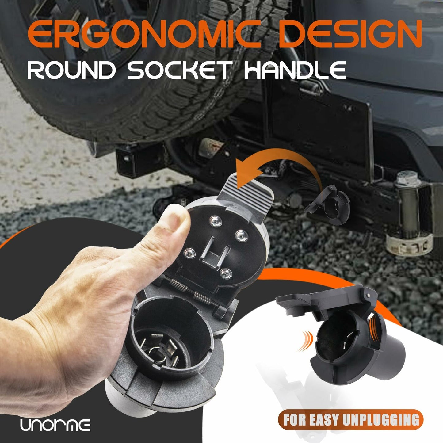 UNORME OEM Style Replacement 7-Way RV Blade Socket 7-Way Connector