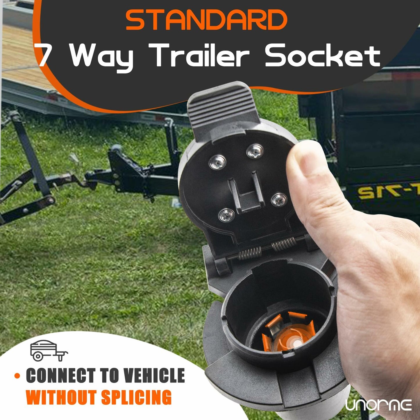 UNORME OEM Style Replacement 7-Way RV Blade Socket 7-Way Connector