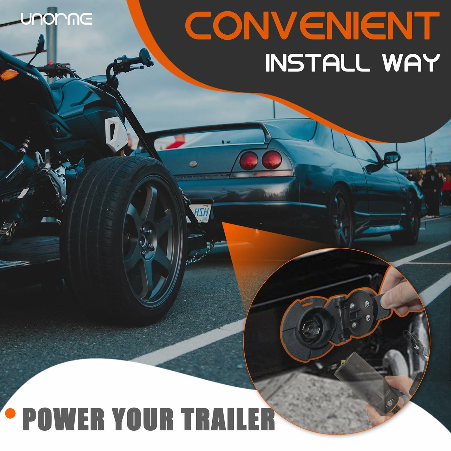 UNORME OEM Style Replacement 7-Way RV Blade Socket 7-Way Connector