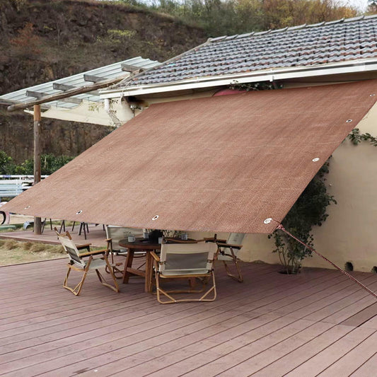 Demoul Shade Sail Rectangle Canopy 185GSM UV Block Wheat 9.84'x9.84'