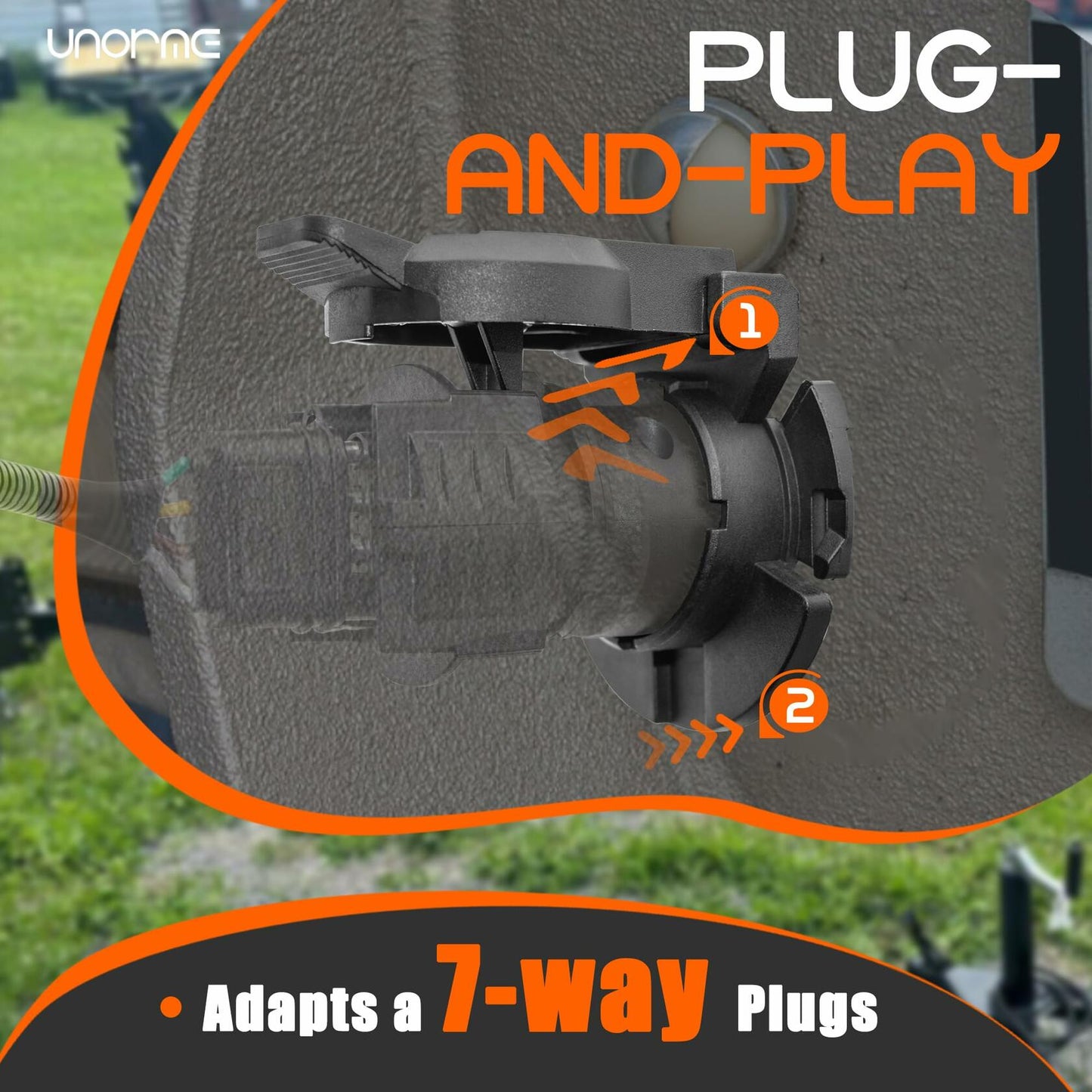 UNORME OEM Style Replacement 7-Way RV Blade Socket 7-Way Connector