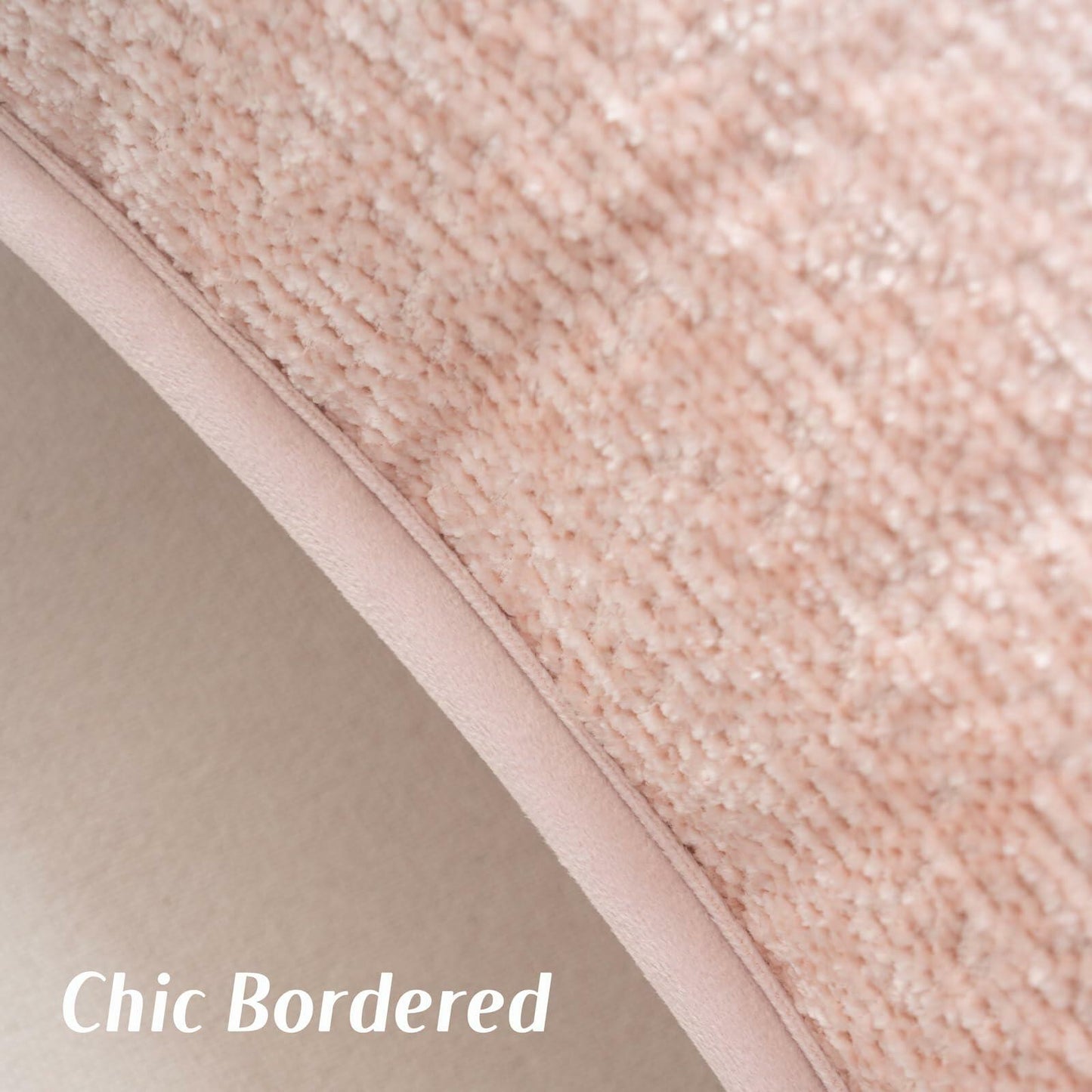 FUTEI Pink Chenille Throw Pillow Covers 22x22 Inch Set of 2 Soft Cozy Edge