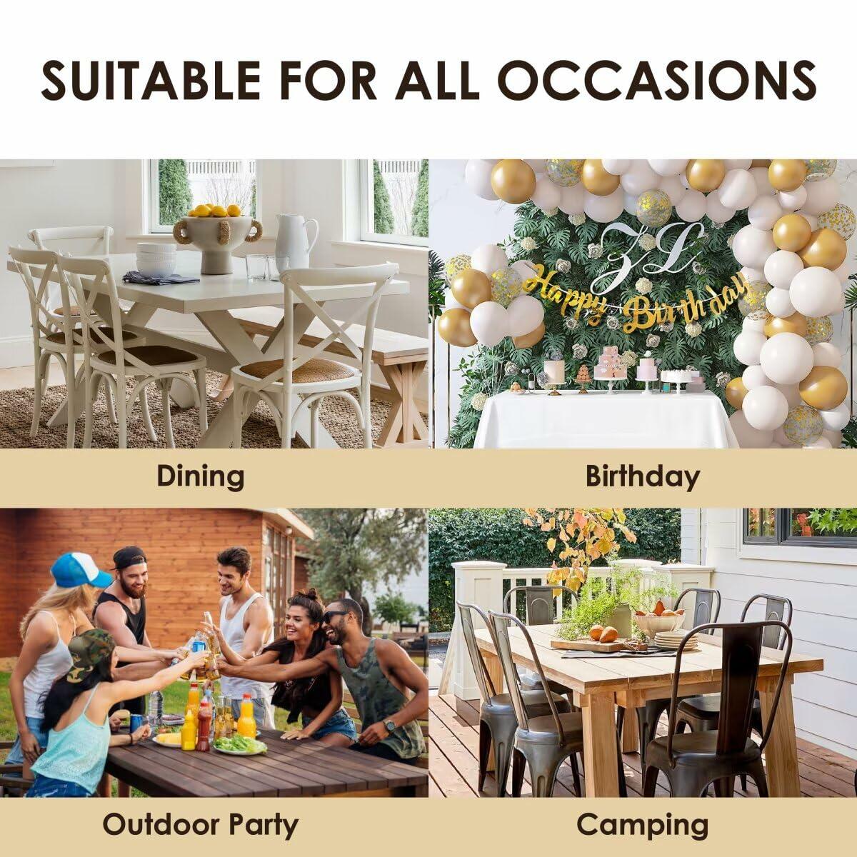 Aironment 100% Waterproof PVC Tablecloth Vinyl Rectangle 54x78 Light Grey