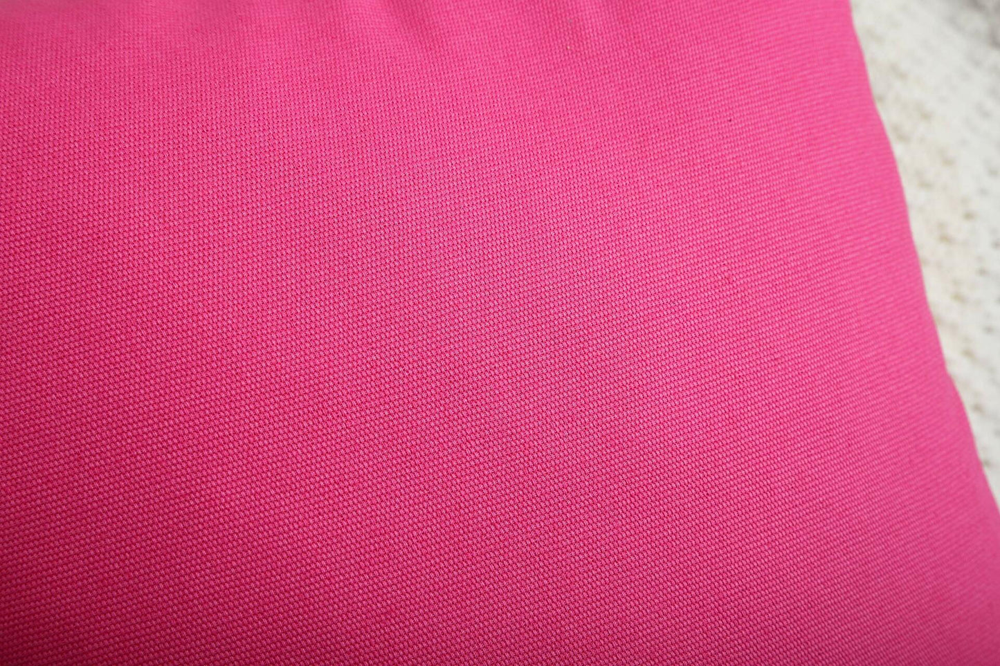 TangDepot Cotton Canvas Throw Pillow Cover 24x24 Hot Pink 1 Count