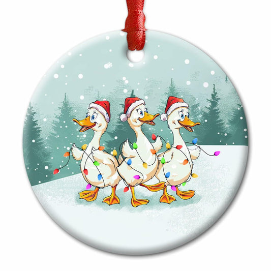 CHOANG Donkey Christmas Ceramic Ornament Holly Peeking Farm Animal Decor