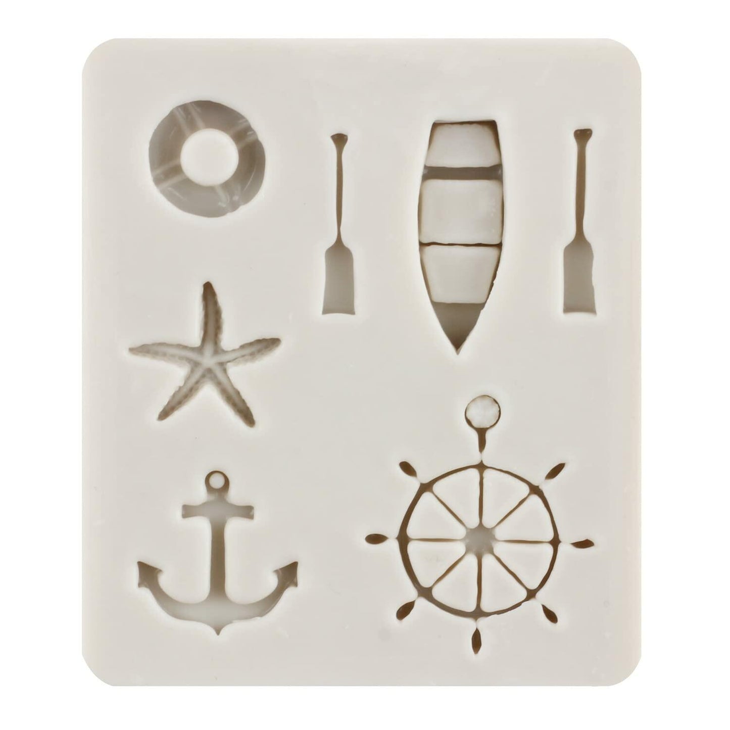 YANQINMS Silicone Rudder Anchor Sea Oar Fondant Mold for Cake Decorating
