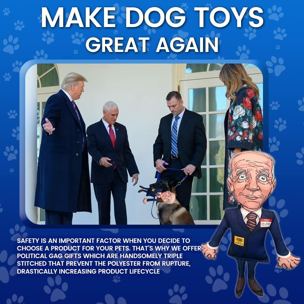 Pesky Patriot Sleepy Joe Biden Dog Toy Let’s Go Brandon 12" Durable Polyester