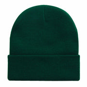 ZOORON Acrylic Knit Cuffed Beanie Hat Unisex Dark Green