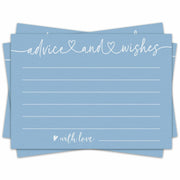 Qoamp Advice and Wishes Cards 4x6in 30pcs White Minimalist Bridal Shower
