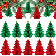 Christmas Tree Honeycomb Paper Pendant Decorations 4 pcs Hanging Ornaments