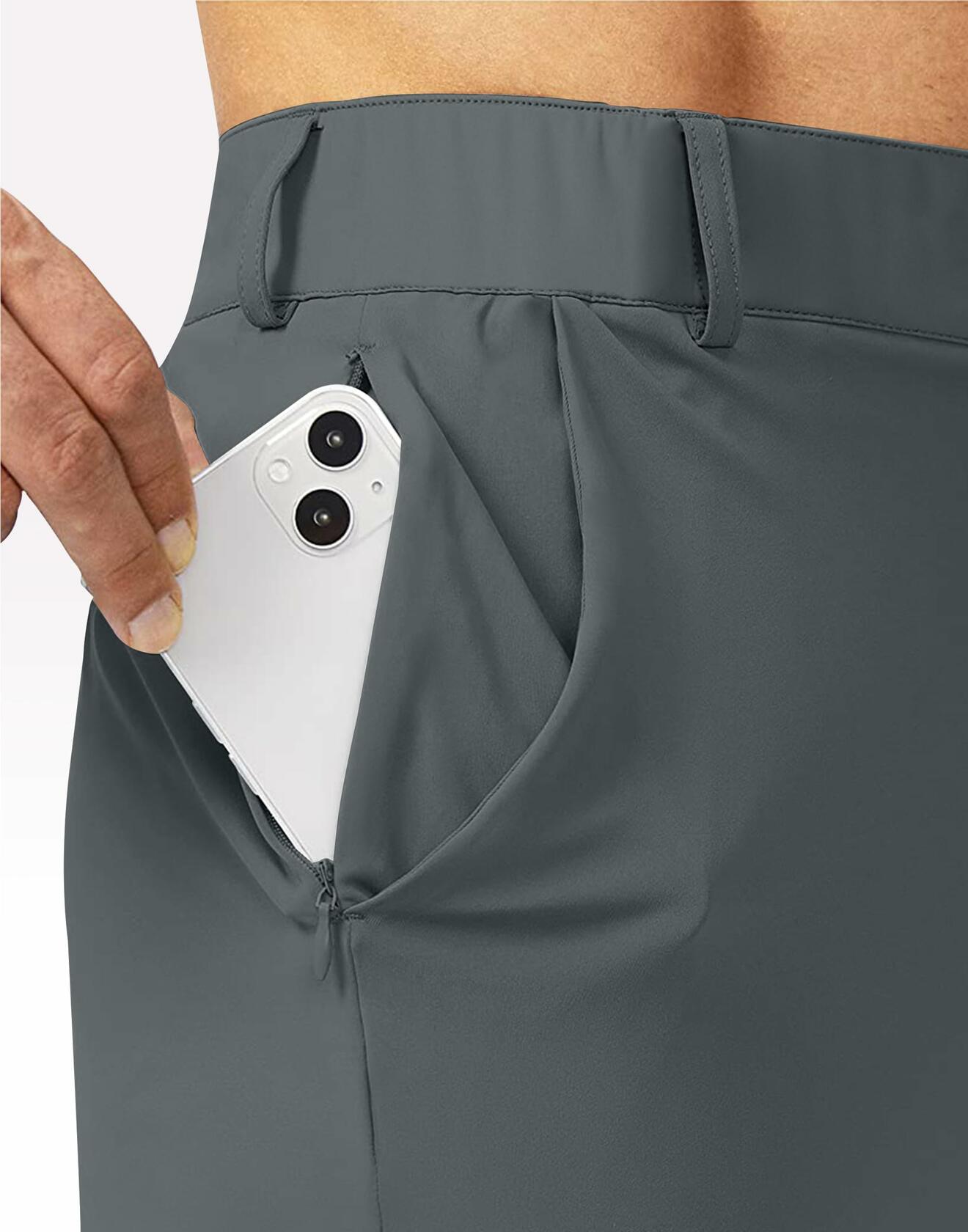 SERAMY Men's Golf Joggers Slim Fit Stretch Pants 5 Pockets Ink Gray Size XXL