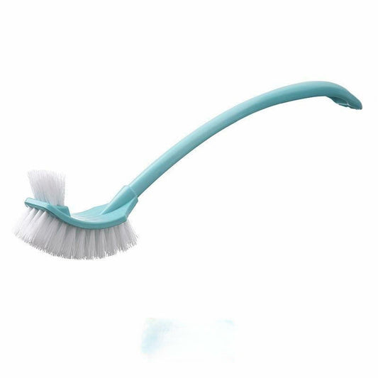 [Like_new] Simple Toilet Brush Double Sided Clean Brush with Long Holder Green 1pc