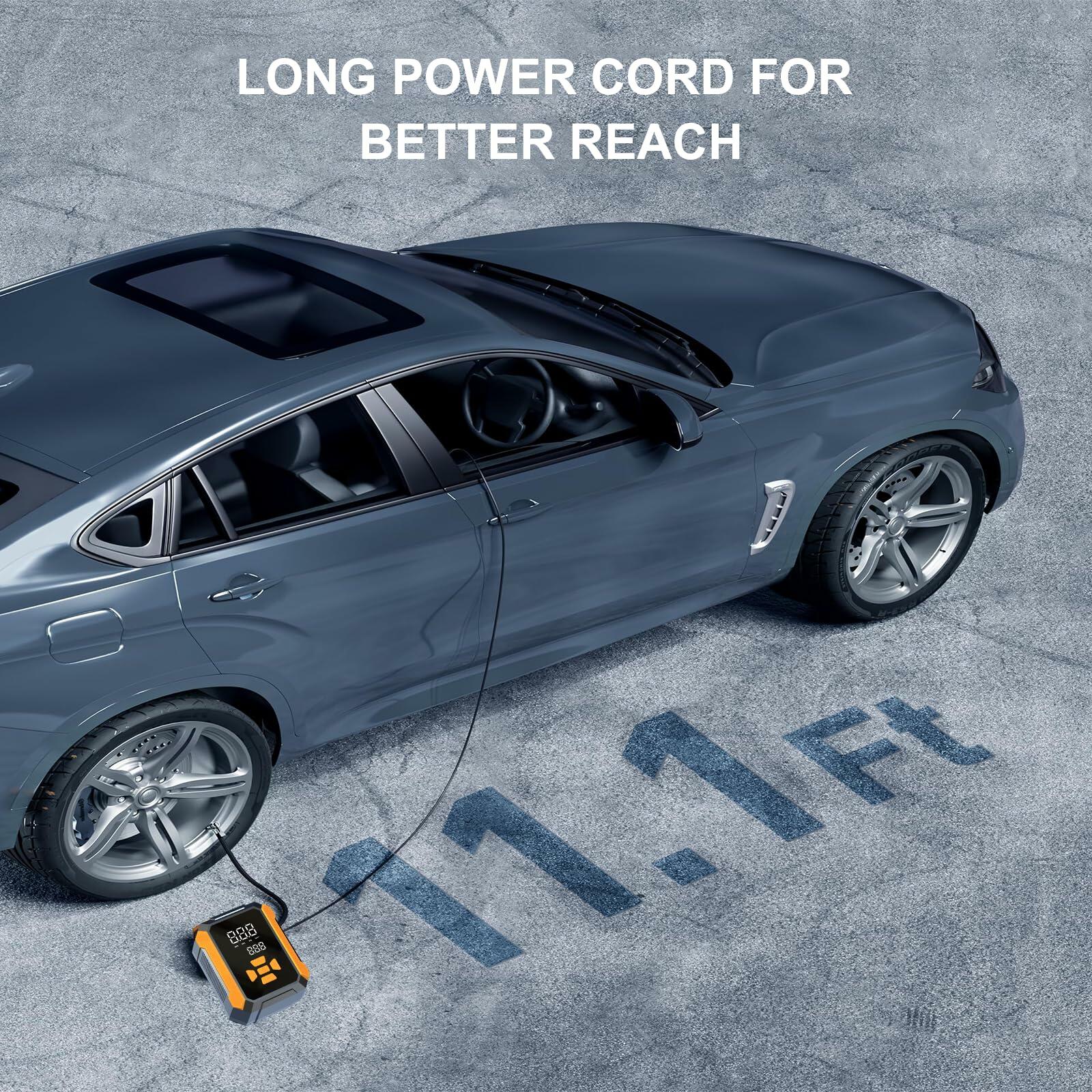 T&Jero Portable Air Compressor 150PSI Cordless Digital Pressure Gauge Pump