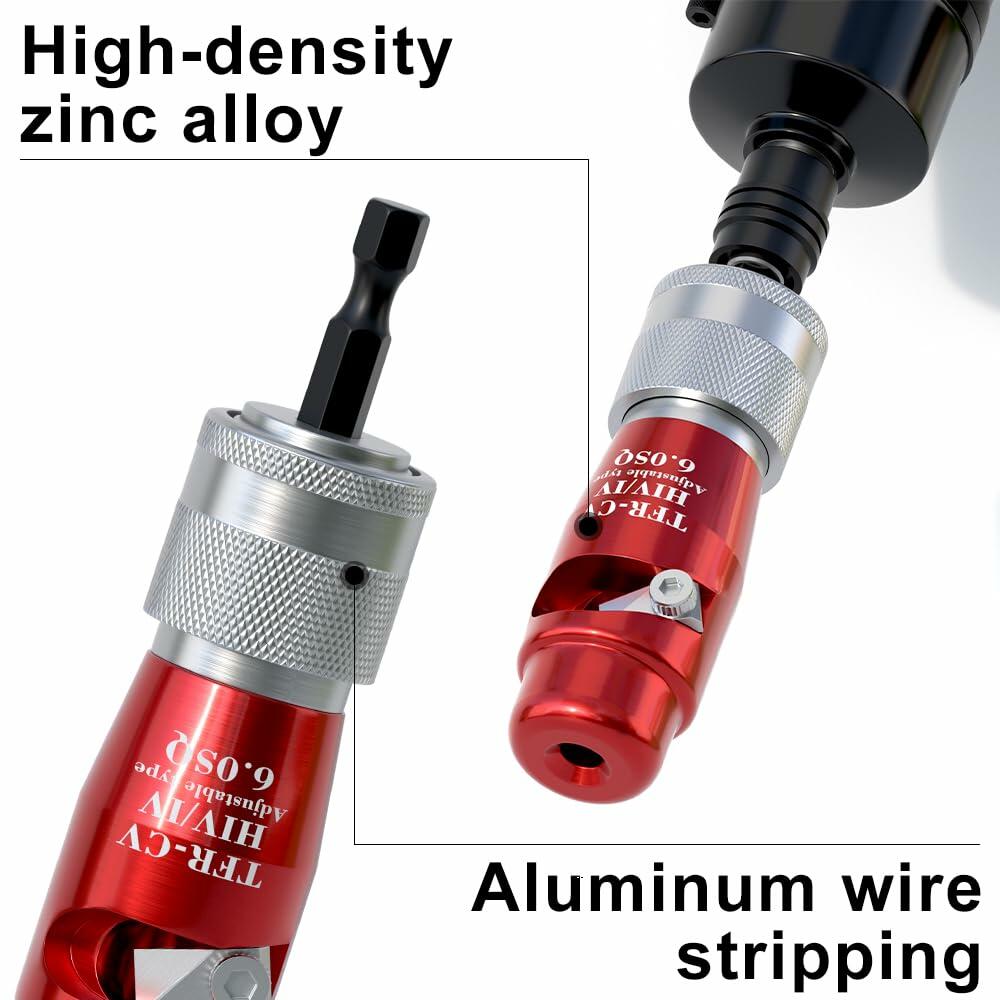 [Like_new] Fivepears Electric Wire Stripper Set Adjustable 2.5 4.0 6.0 Square Aluminum