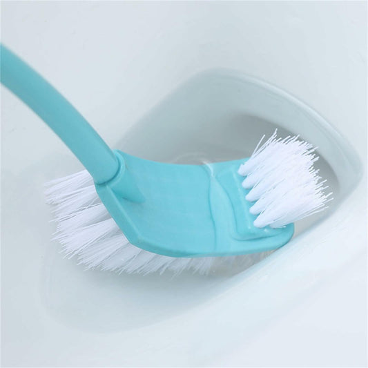 [Like_new] Simple Toilet Brush Double Sided Clean Brush with Long Holder Green 1pc