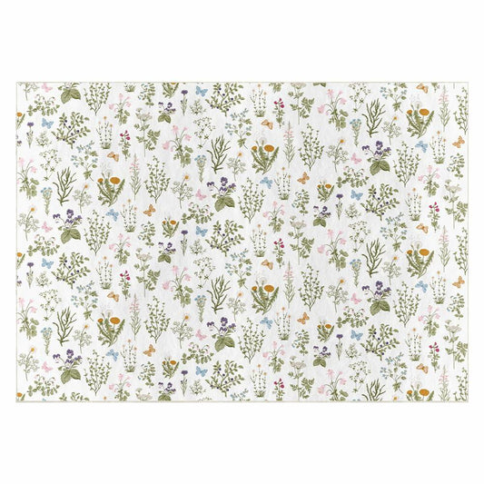 Artoid Mode Wild Floral Antique Herbs Area Rug Home Decor 5x7 Feet
