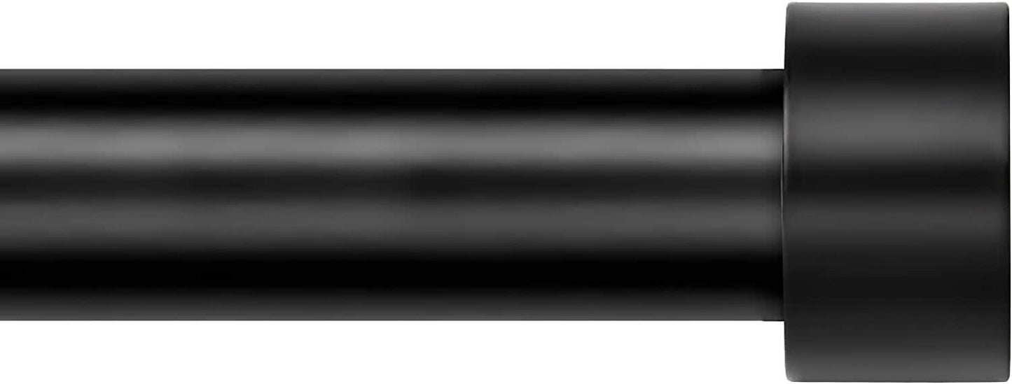 Zeerobee Adjustable Curtain Rod 66-120in Dark Grey Heavy Duty 1 Inch