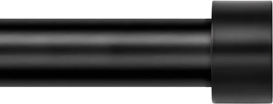 Zeerobee Adjustable Curtain Rod 66-120in Dark Grey Heavy Duty 1 Inch