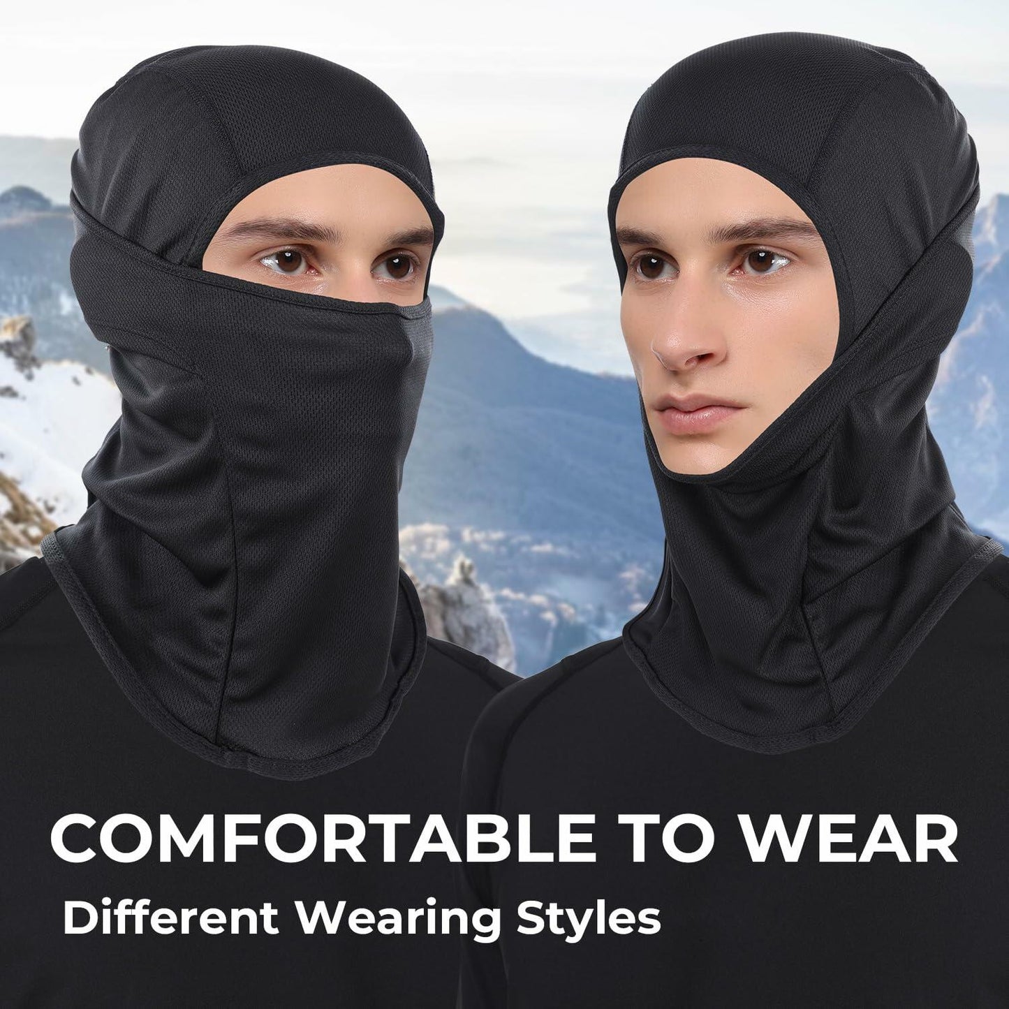 AXBXCX Camouflage Balaclava Face Mask Men Women Black Brown Camo 3 Pack