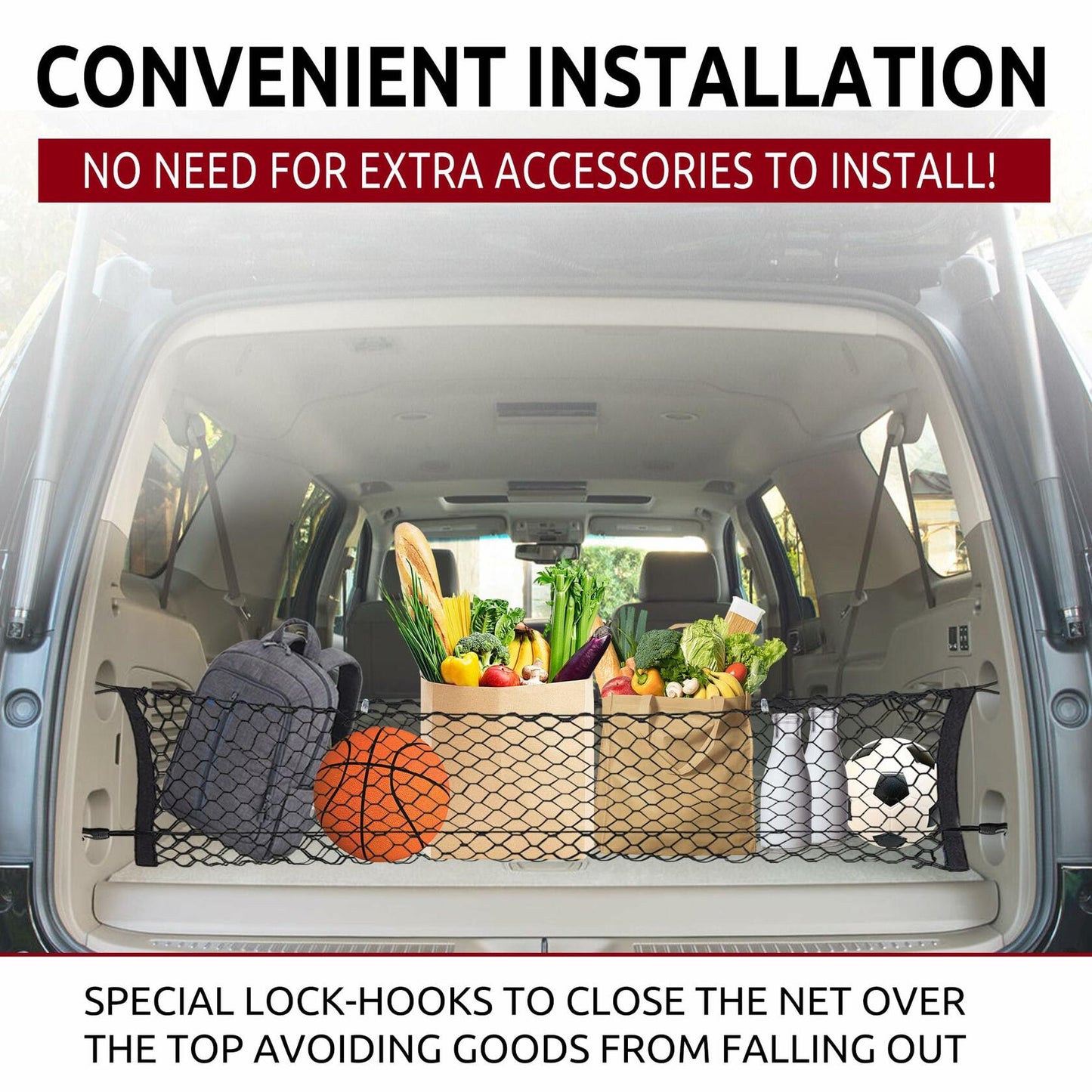 Elastic Trunk Cargo Net Envelope Style for Suburban Tahoe Escalade Yukon