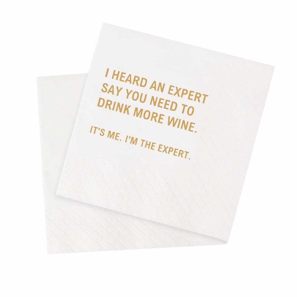 VOWFOO Funny Quote Cocktail Napkins 100pcs 4.5x4.5in 2-ply We Were Cool