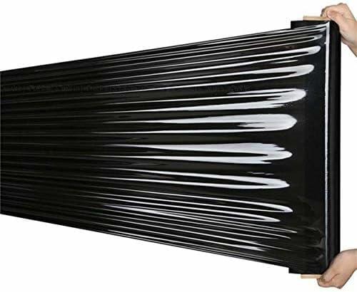 18" Black Stretch Film Wrap 1200ft 500% Stretch Heavy Duty 1 Pack