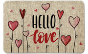 GAGEC Valentines Day Door Mat Hello Love Hearts Decorative 17x27 Inch