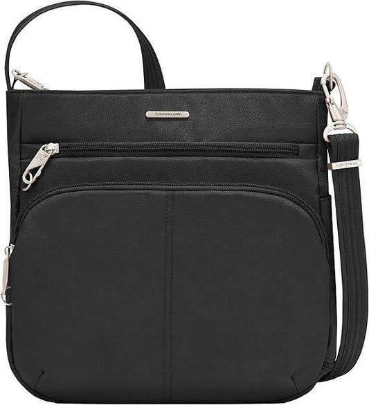 Travelon Anti-Theft Classic North/South Crossbody Bag Black