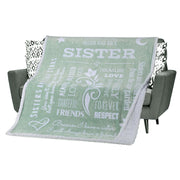 FILO ESTILO Sister Blanket Sherpa 60x50in Sage Green