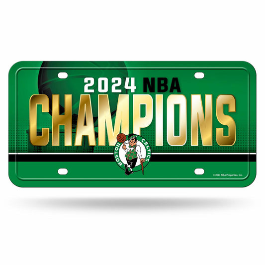 Rico Industries NBA Boston Celtics 2024 Champions Metal Auto Tag 6x12
