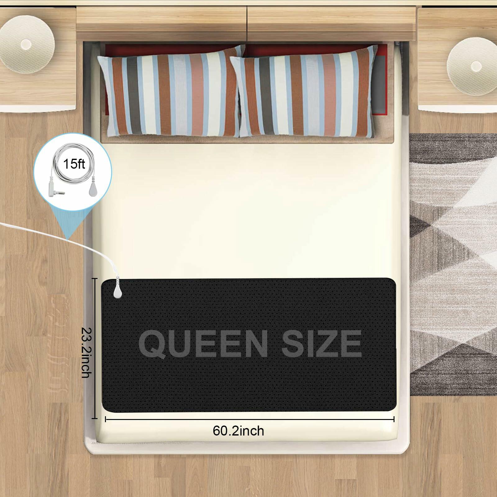 Grounding Sleep Mat Earthing Pad 23x60 with 15ft Cord Queen Size