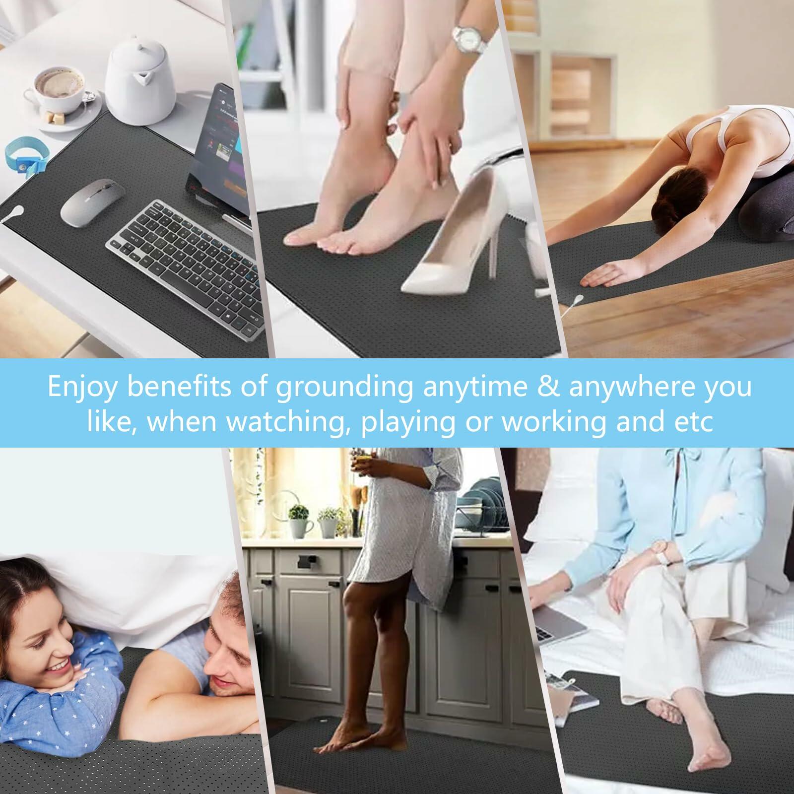 Grounding Sleep Mat Earthing Pad 23x60 with 15ft Cord Queen Size