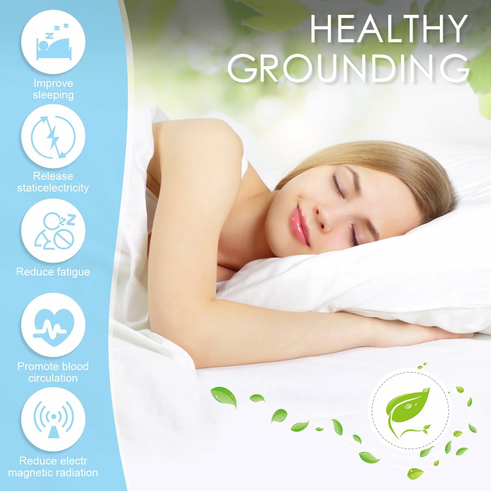 Grounding Sleep Mat Earthing Pad 23x60 with 15ft Cord Queen Size
