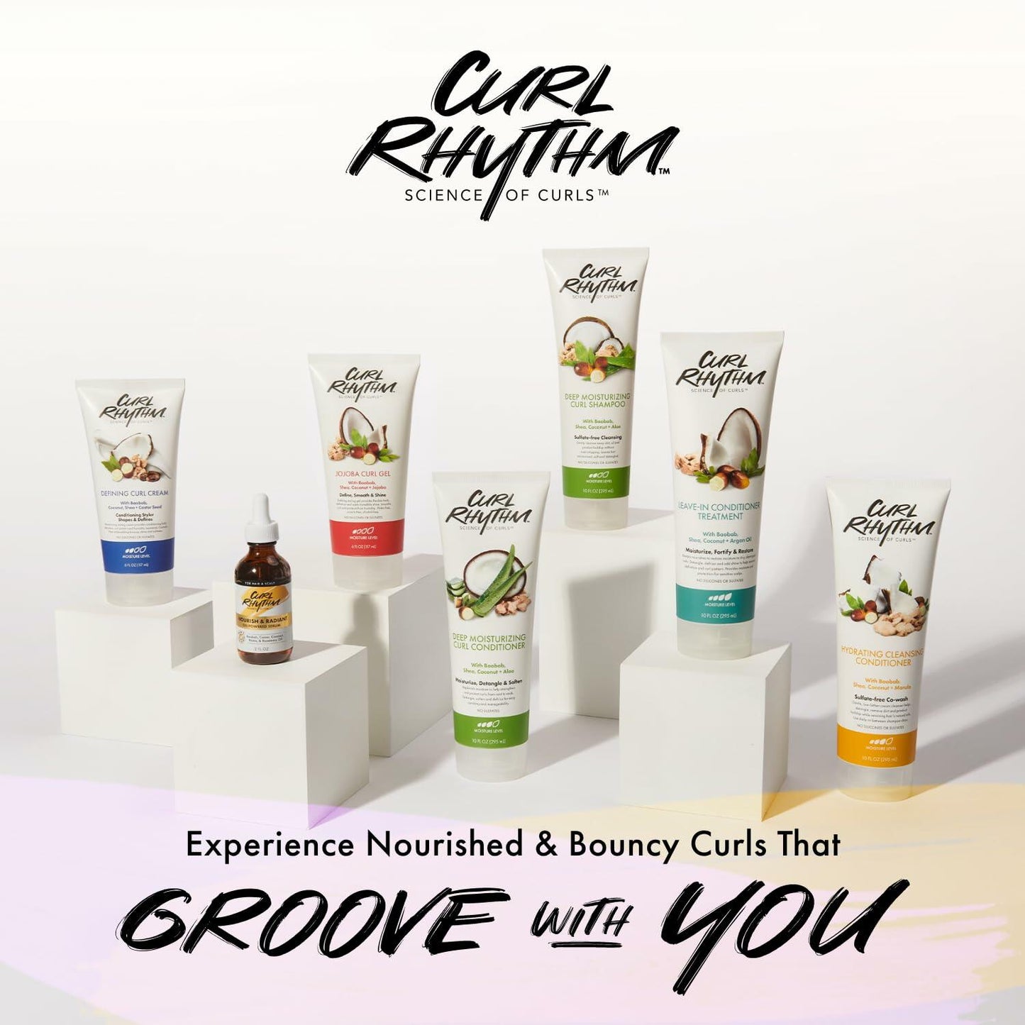 Curl Rhythm Hydrating Cleansing Cowash Conditioner Shea Butter 10oz 3 Pack