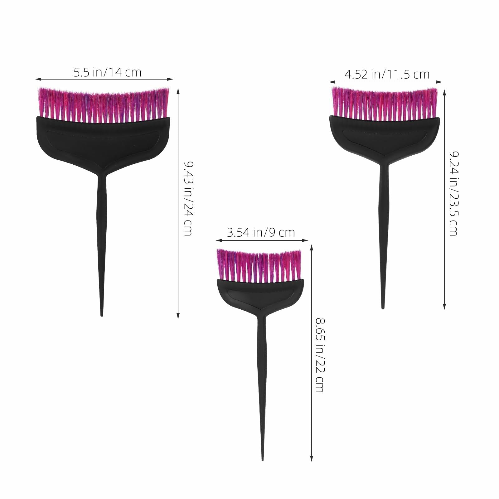 TOVINANNA Hair Dye Kit 3pcs Applicator Brushes Purple 24x14x0.5cm