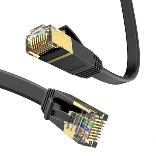 LEKVKM Cat 6 Ethernet Cable 25ft High Speed RJ45 Flat White LAN Cable