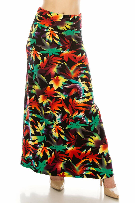 RENESEILLE Women's Long Maxi Skirt High Waist Elastic Waistband OS Size OS