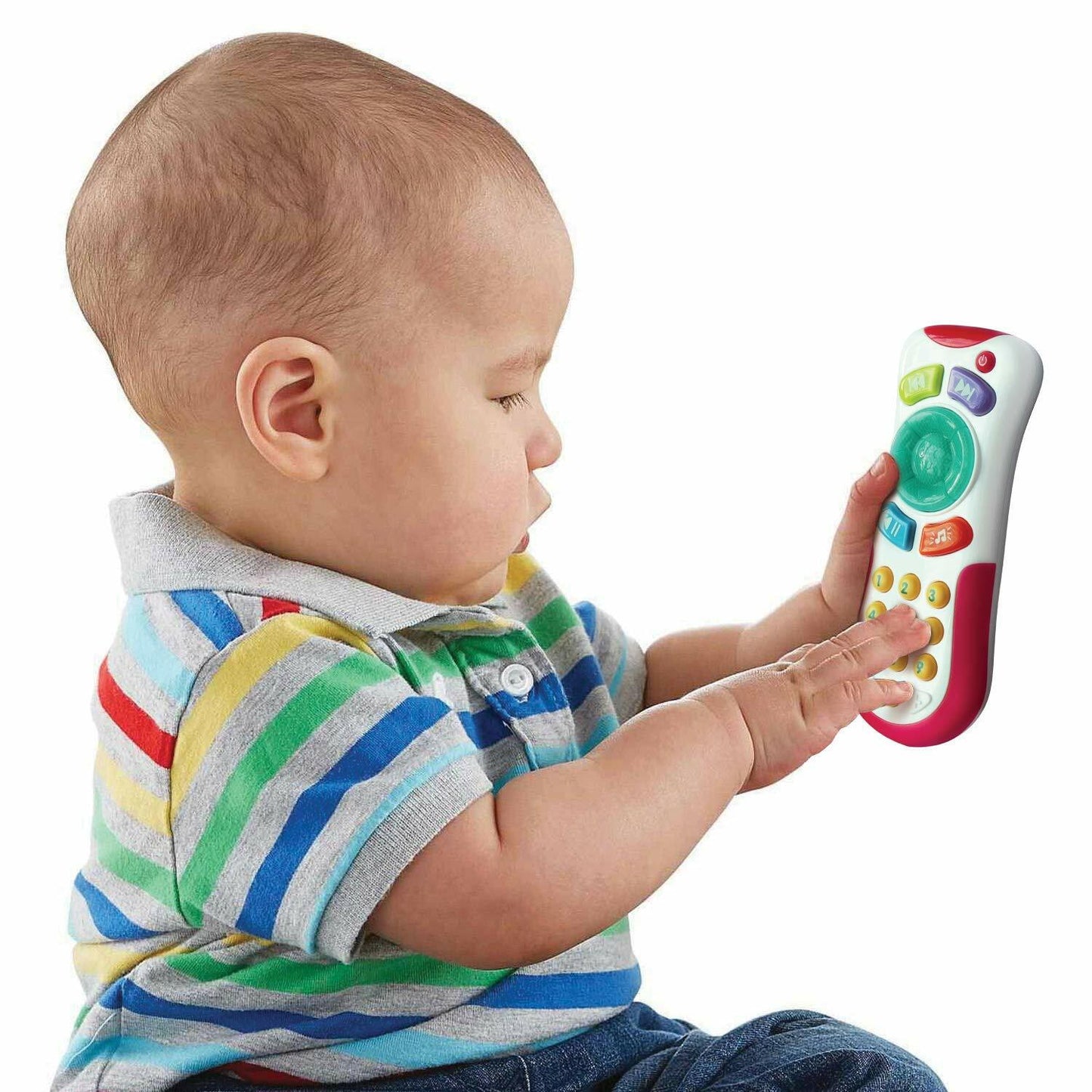 Baby Remote Control Toy Light Up Sounds Music for 3+ Months Infant Gift