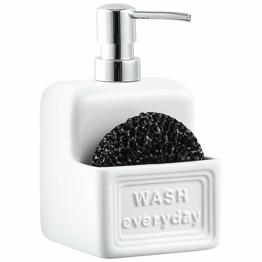 RQYIXI Ceramic Dish Soap Dispenser with Sponge Holder 2 Pack Kitchen