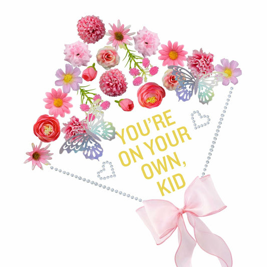 Graduation Cap Decorations 2025 Grad Kit Flowers Butterfly Pearls DIY Set