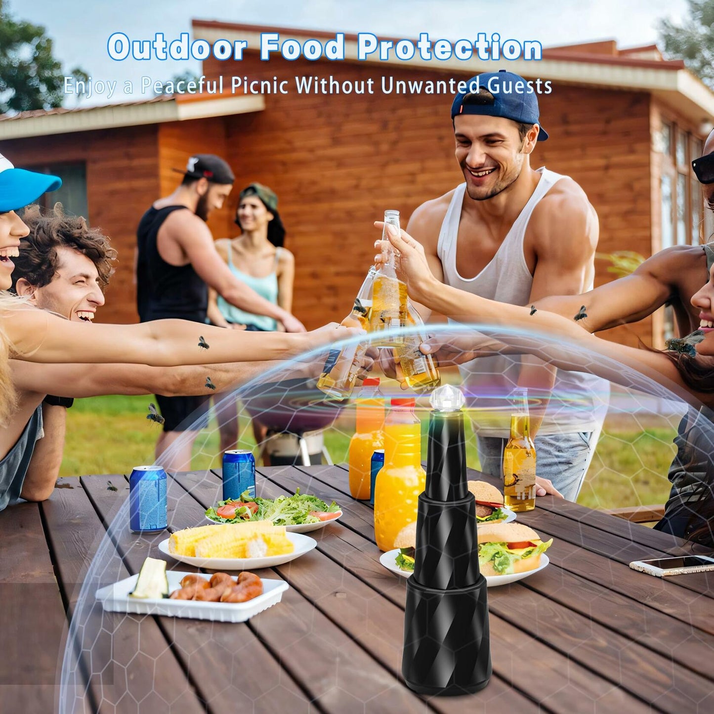 [Like New] zenhealth 4 Pack Fly Fan Portable Battery Powered for Table Desk Camping