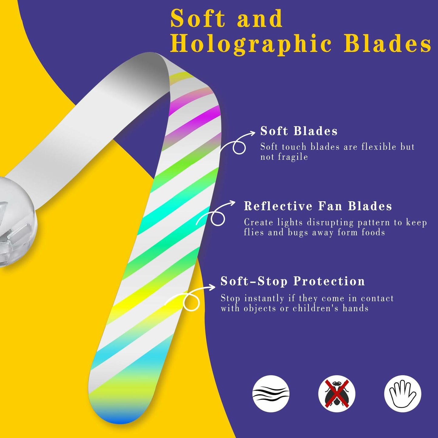 [Like New] zenhealth 4 Pack Fly Fan Portable Battery Powered for Table Desk Camping