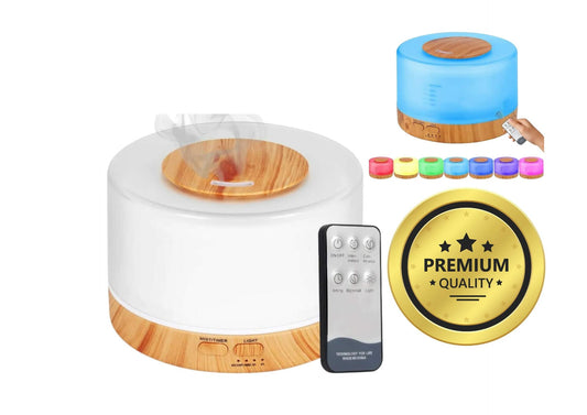 [Like_new] ZENVES 500ml Ultrasonic Essential Oil Diffuser with Remote Control LED Light