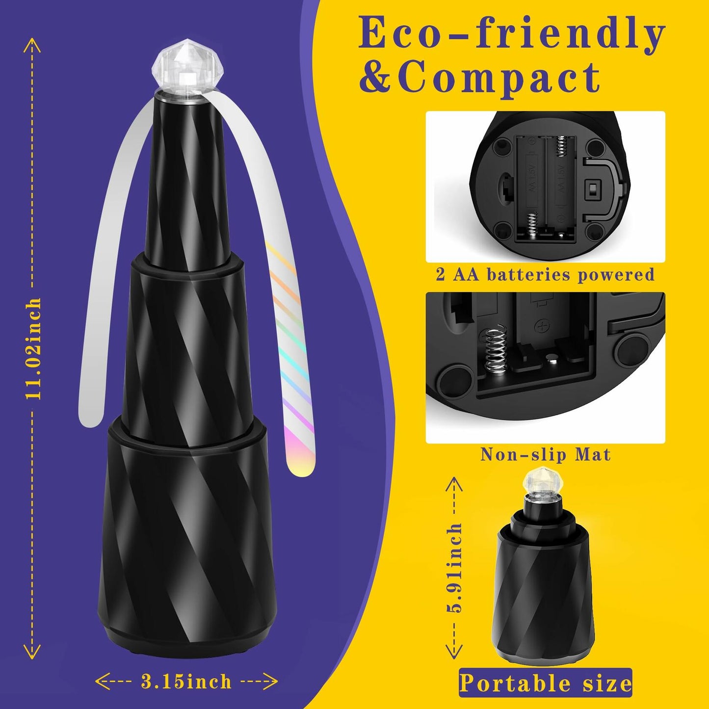 [Like New] zenhealth 4 Pack Fly Fan Portable Battery Powered for Table Desk Camping